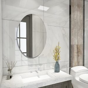 BUY 1 GET 1 FREE - UNBREAKABLE MIRROR OVAL (1.2 ft Large Size)