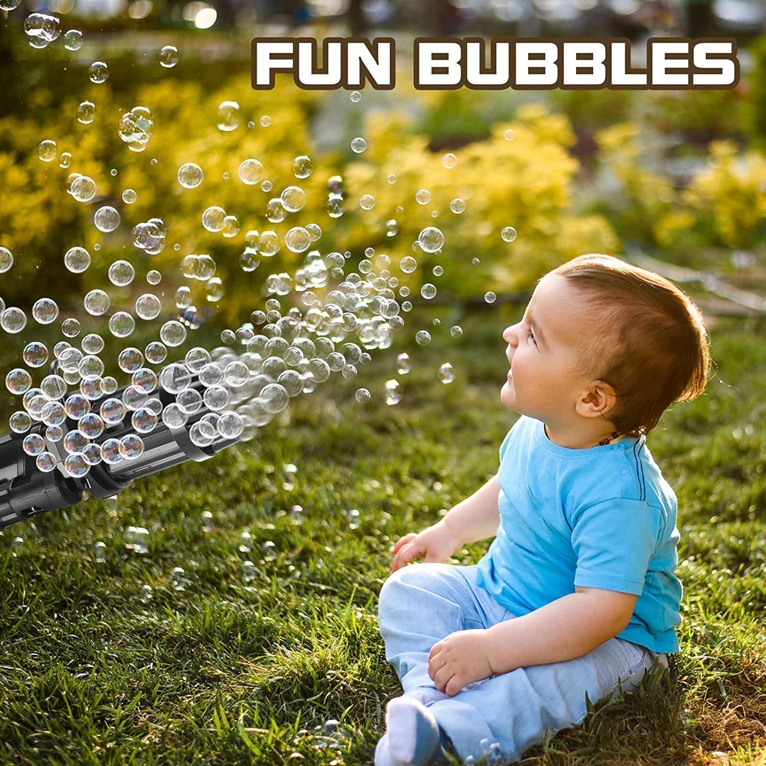 Automatic Bubbles Toy Gun For Kids (Multicolor) - Image 6